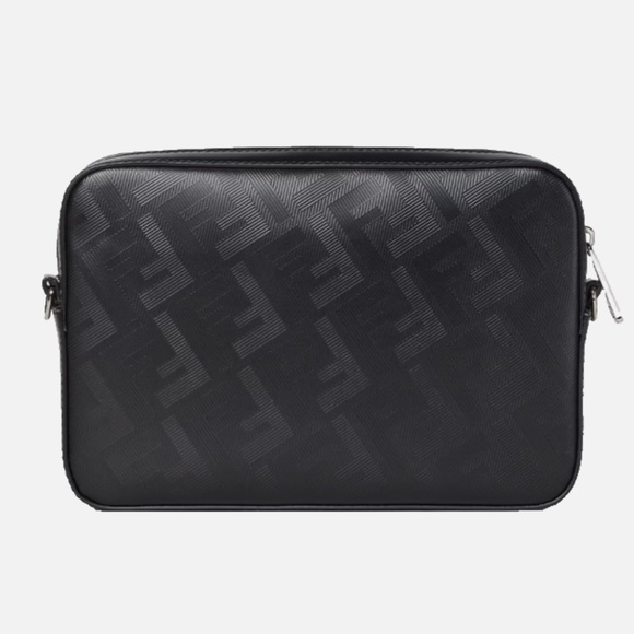 FENDI Diagonal Camera Case Shoulder Bag BLACK 7M0286 NWT BOX Authentic - Picture 3 of 9